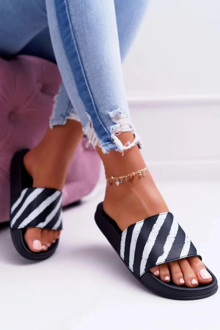 Boto Klapki Damskie Klasyczne*Klapki Damskie Czarne Aynna