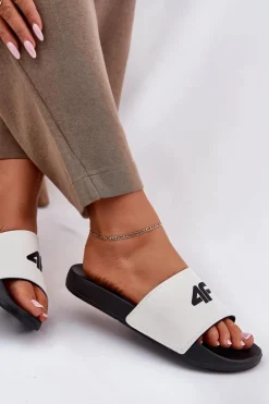 Damskie 4F Klapki Damskie RMM00FSLIF010-10S Białe