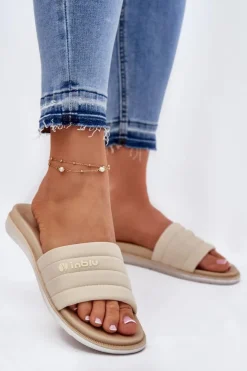 INBLU Klapki Basenowe|Klapki Damskie Klasyczne*Klapki Damskie SF000003 Beżowe Beżowy