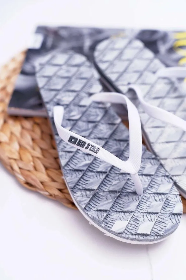 Big Star Shoes Klapki Sportowe|Klapki Damskie Big Star*Klapki Damskie Japonki Big Star Szare AA274A143