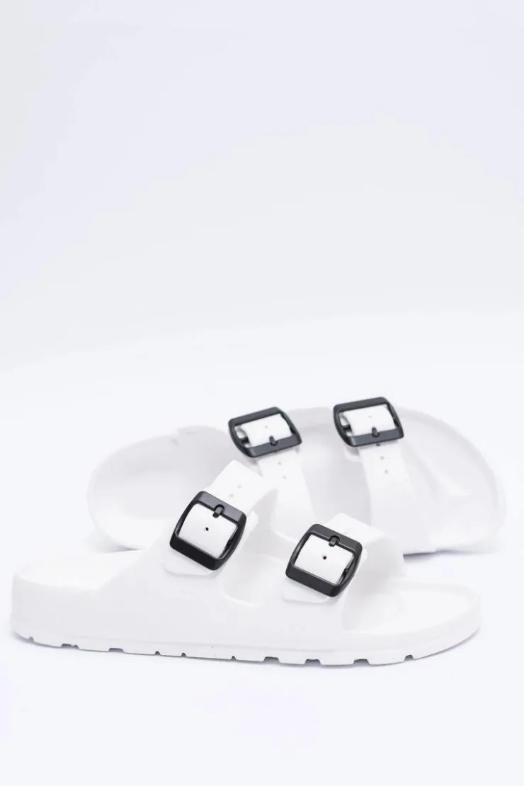 Damskie Boto Klapki Damskie Lekkie Ogrodowe Białe