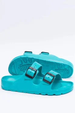 Boto Klapki Damskie Lekkie Ogrodowe Turkusowe