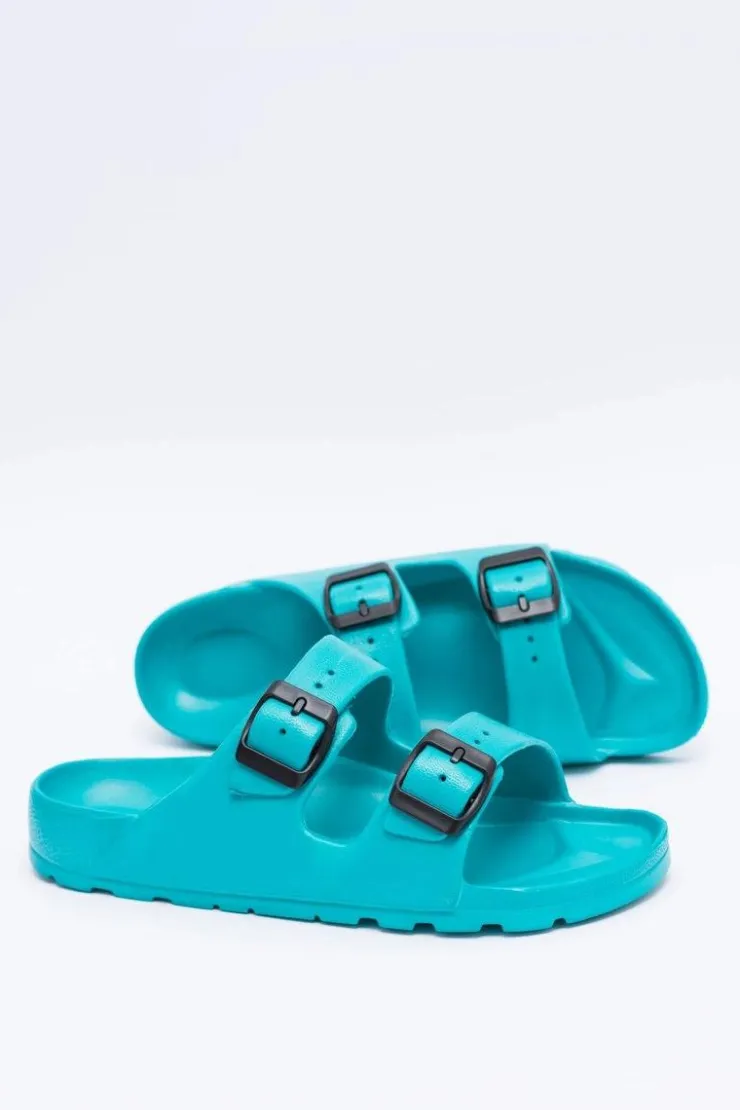 Boto Klapki Damskie Lekkie Ogrodowe Turkusowe