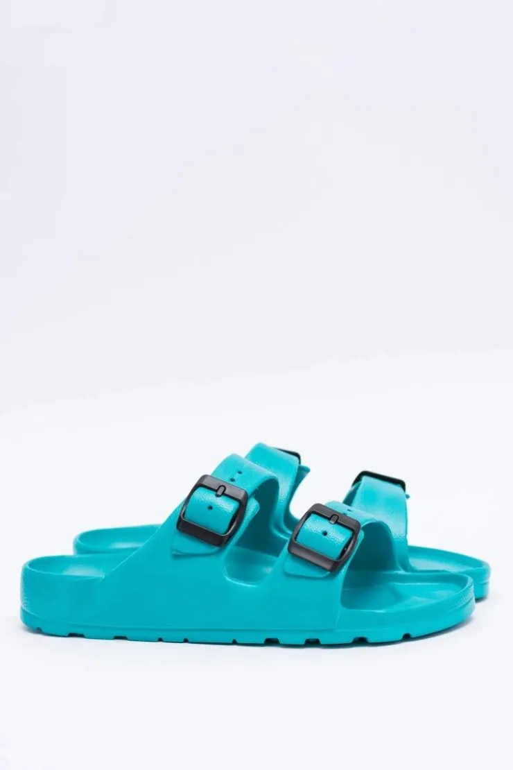 Boto Klapki Damskie Lekkie Ogrodowe Turkusowe