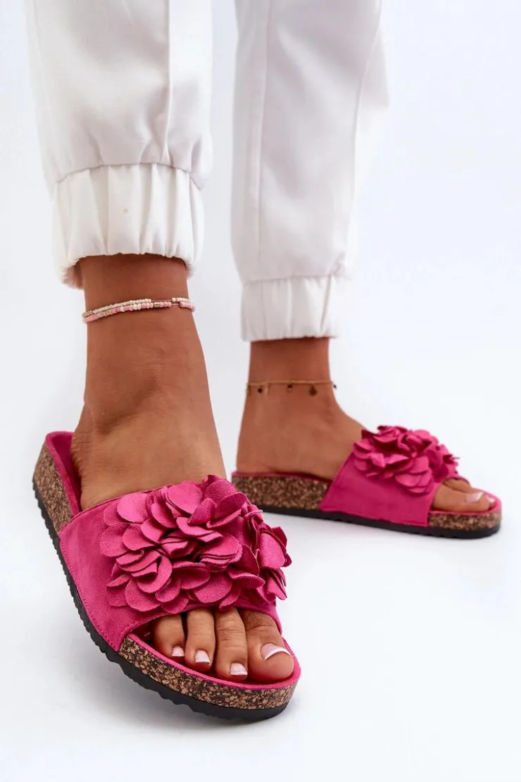 Boto Klapki Korkowe|Klapki Damskie Klasyczne*Klapki Damskie Na Korkowej Platformie Z Eko Zamszu Fuksja Jaihini