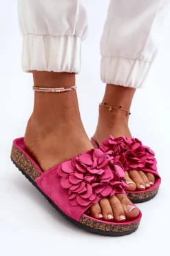 Boto Klapki Korkowe|Klapki Damskie Klasyczne*Klapki Damskie Na Korkowej Platformie Z Eko Zamszu Fuksja Jaihini