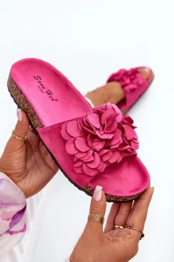 Boto Klapki Korkowe|Klapki Damskie Klasyczne*Klapki Damskie Na Korkowej Platformie Z Eko Zamszu Fuksja Jaihini