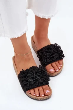 Boto Klapki Korkowe|Klapki Na Platformie*Klapki Damskie Na Korkowej Platformie Czarne Elirna