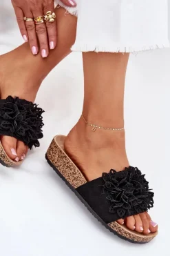 Boto Klapki Korkowe|Klapki Na Platformie*Klapki Damskie Na Korkowej Platformie Czarne Elirna