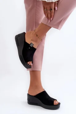 Buty damskie Vinceza Klapki Na Koturnie|Klapki Damskie Klasyczne*Klapki Damskie Na Koturnie Czarne Vleni