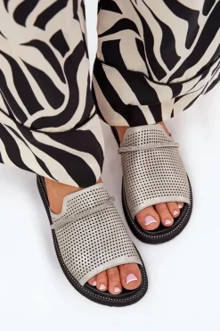 Damskie Boto Klapki Damskie Na Koturnie Z Ozdobnym Paseczkiem Srebrne Teriwes