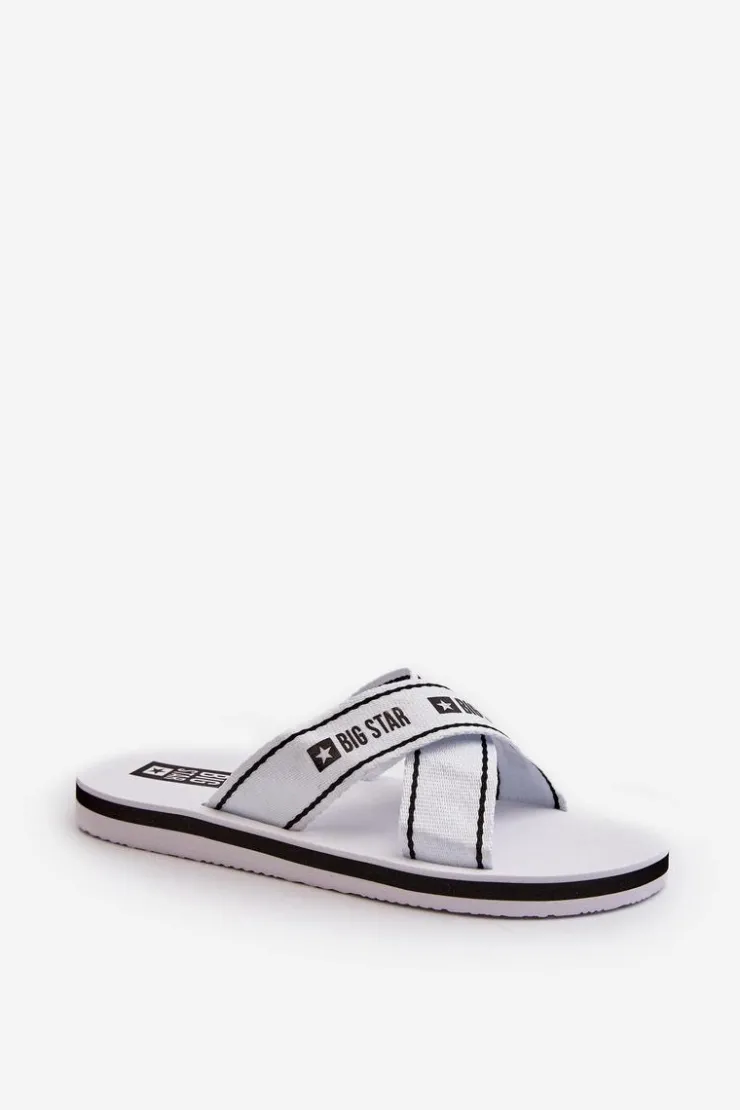 Outlet Big Star Shoes Klapki Damskie Na Piankowej Podeszwie Big Star NN274A509 Białe