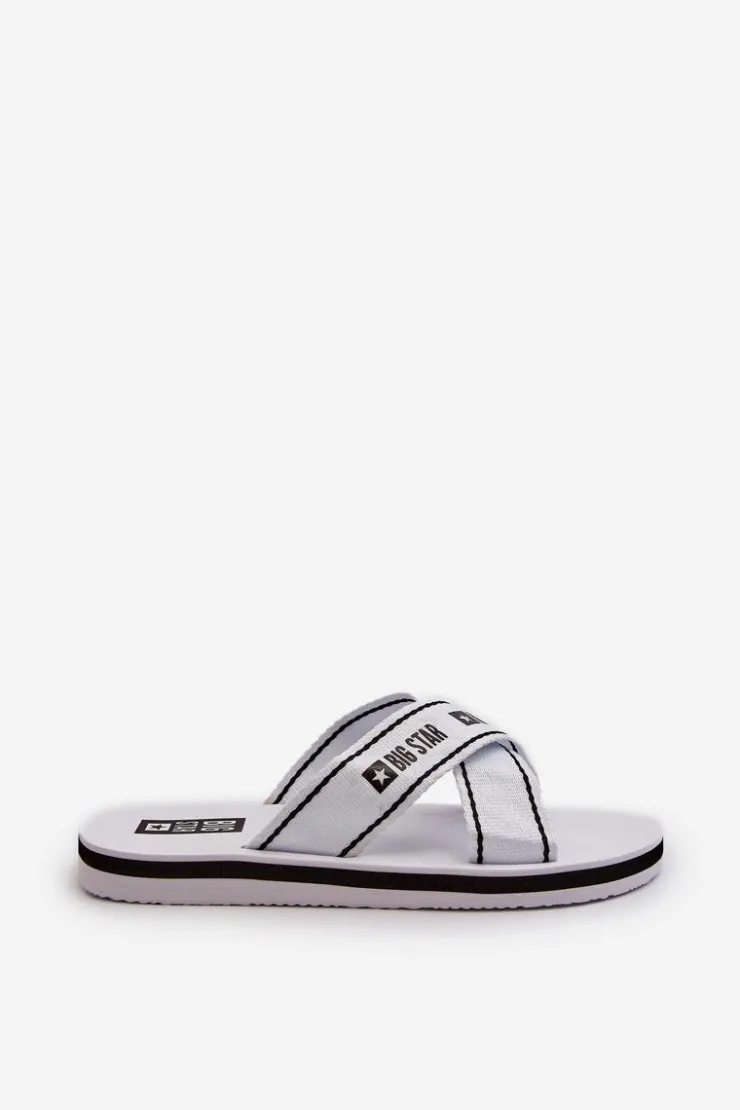 Outlet Big Star Shoes Klapki Damskie Na Piankowej Podeszwie Big Star NN274A509 Białe