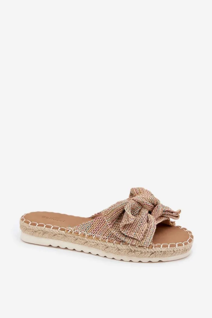 Damskie Boto Klapki Damskie Na Platformie Z Plecionką I Kokardką Multikolor Alpireda