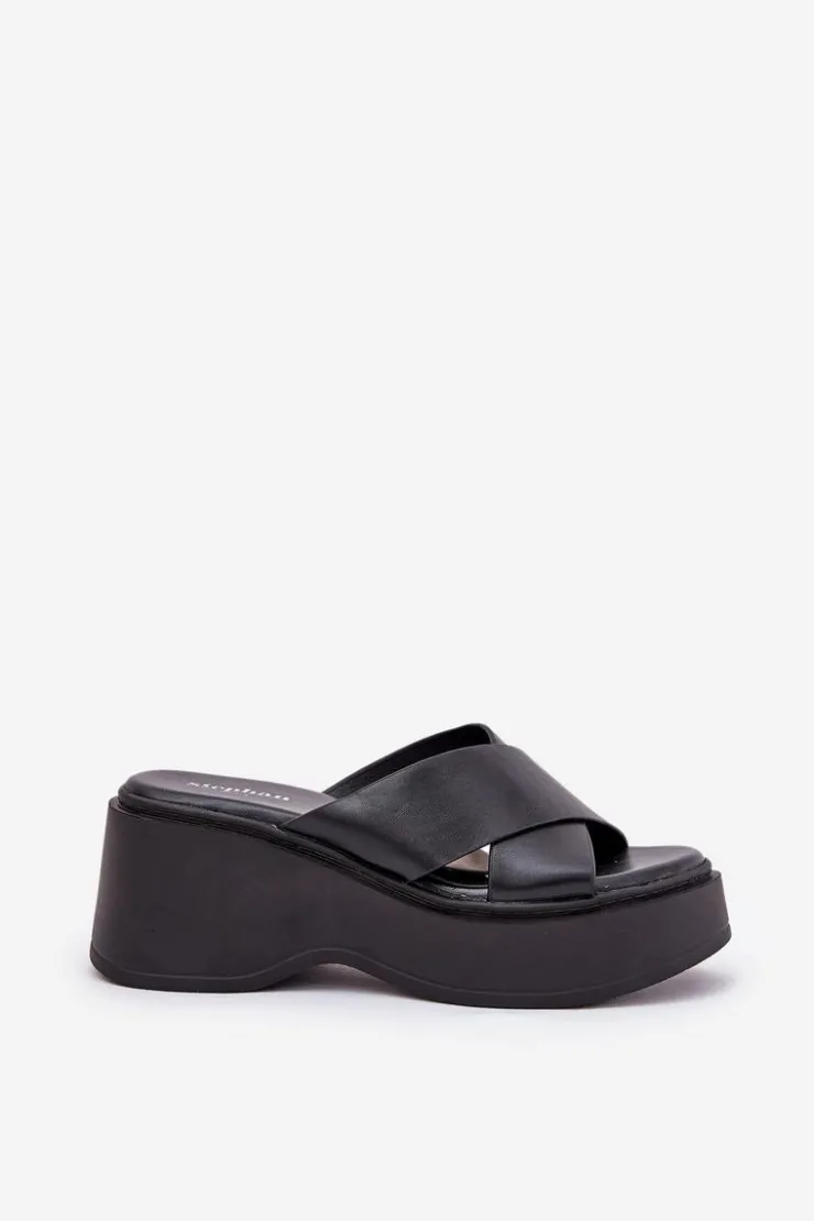 Boto Klapki Na Koturnie|Klapki Na Platformie*Klapki Damskie Na Platformie I Koturnie Czarne Nelithraea