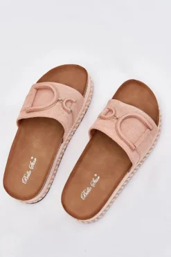 Online Boto Klapki Damskie Na Platformie Z Ozdobą Różowe Daphira