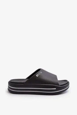 Damskie Big Star Shoes Klapki Damskie Na Platformie Big Star NN274A037 Czarne