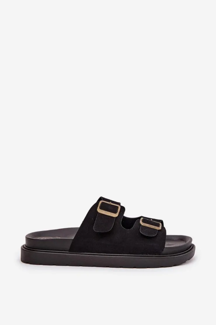 Boto Klapki Na Platformie|Klapki Damskie Klasyczne*Klapki Damskie Na Platformie Z Klamrami Czarne Simbes Czarny