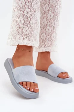 Damskie Boto Klapki Damskie Na Platformie Z Eko Zamszu Jasnoe Jorina