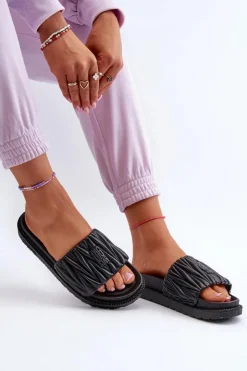 Hot Big Star Shoes Klapki Damskie Na Platformie Big Star NN274A745 Czarne