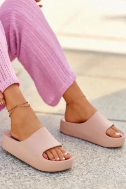 Boto Klapki Basenowe|Klapki Na Platformie*Klapki Damskie Na Platformie Piankowe Różowe Airaplea Różowy