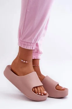 Boto Klapki Basenowe|Klapki Na Platformie*Klapki Damskie Na Platformie Piankowe Różowe Airaplea Różowy