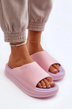 Big Star Shoes Klapki Damskie Big Star|Klapki Basenowe*Klapki Damskie Na Platformie Big Star NN274A035 Różowe Różowy