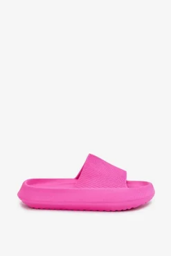 Damskie Boto Klapki Damskie Na Platformie Z Wycięciem Fuksja Ameira