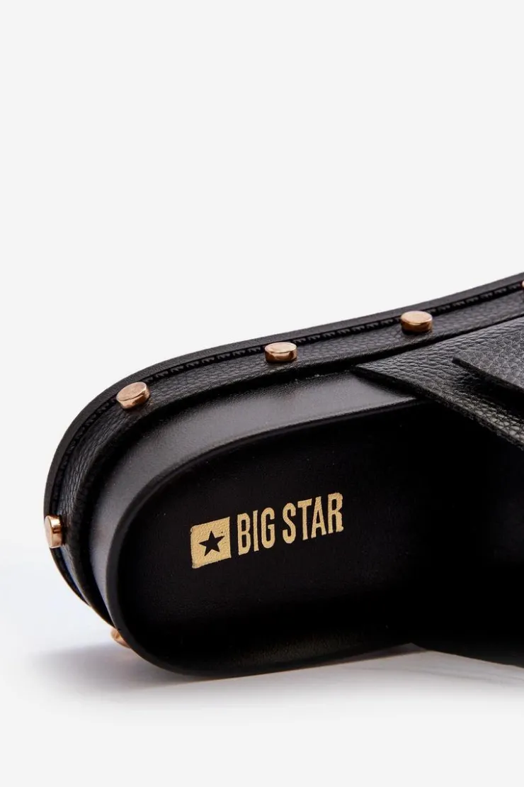 Damskie Big Star Shoes Klapki Damskie Na Platformie Big Star NN274082 Czarne