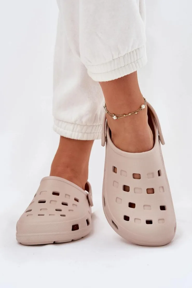 Damskie Boto Klapki Damskie Piankowe LEMIGO 806 Beżowe