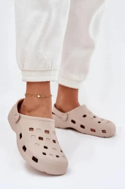 Damskie Boto Klapki Damskie Piankowe LEMIGO 806 Beżowe