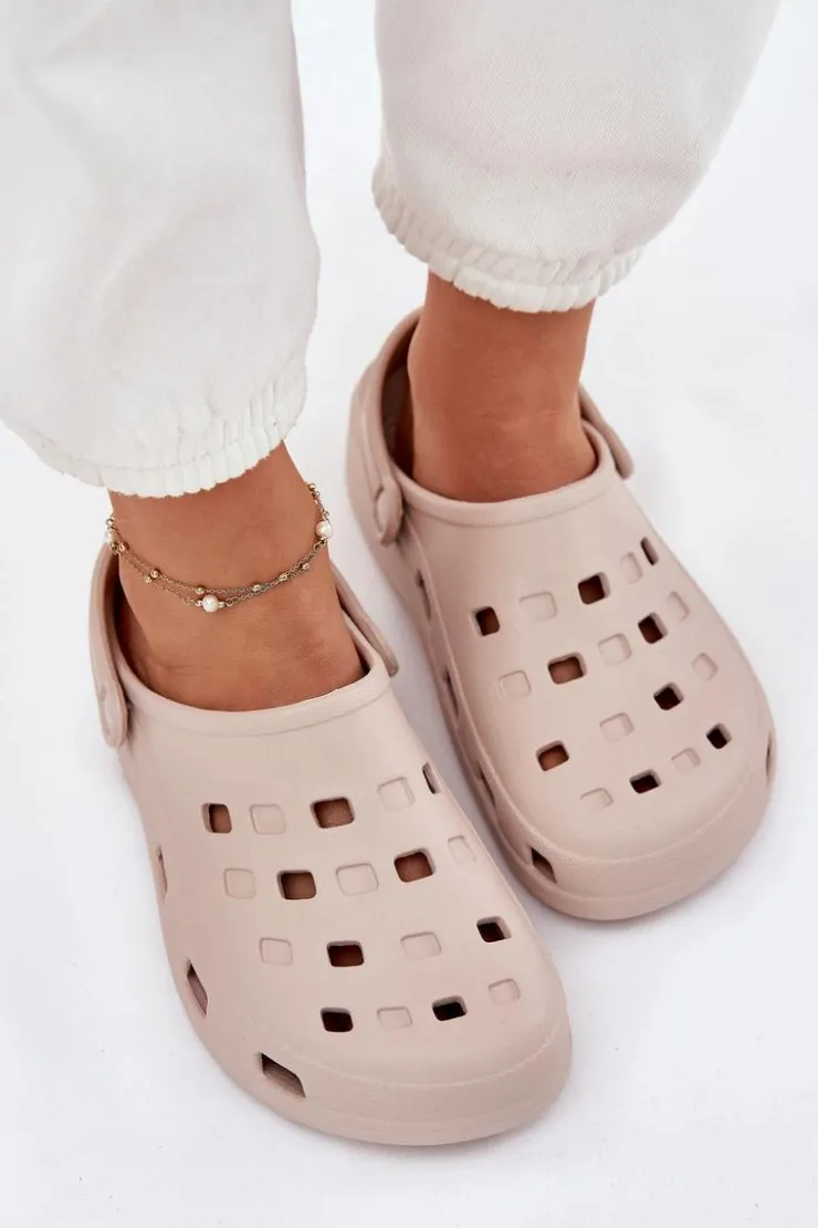 Damskie Boto Klapki Damskie Piankowe LEMIGO 806 Beżowe