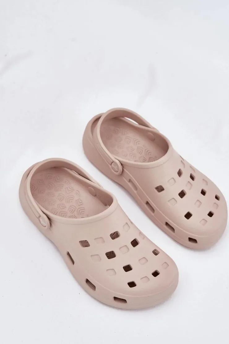 Damskie Boto Klapki Damskie Piankowe LEMIGO 806 Beżowe