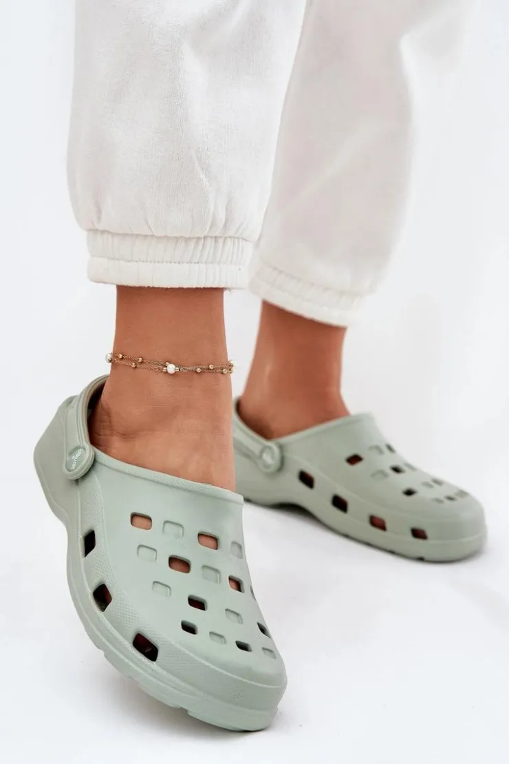 Discount Boto Klapki Damskie Piankowe LEMIGO 806 Miętowe Zielony