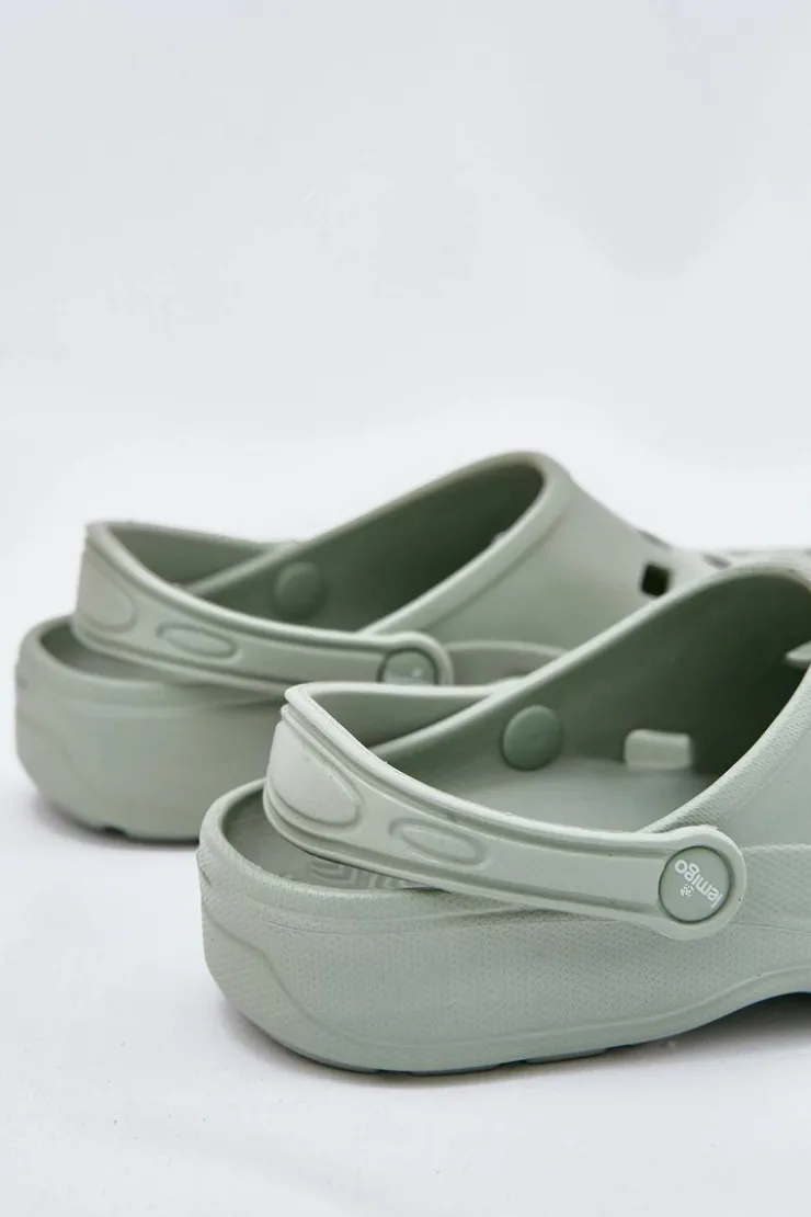 Discount Boto Klapki Damskie Piankowe LEMIGO 806 Miętowe Zielony