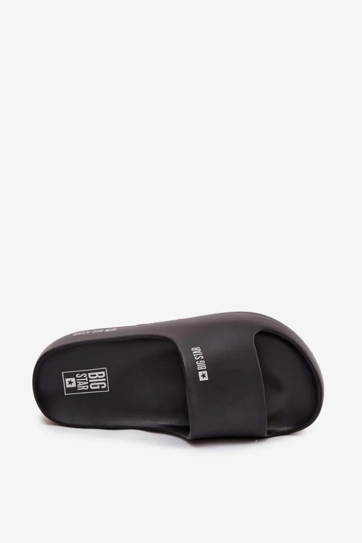 Big Star Shoes Klapki Damskie Big Star|Klapki Basenowe*Klapki Damskie Piankowe Na Masywnej Platformie Big Star SS274721 Czarne Czarny