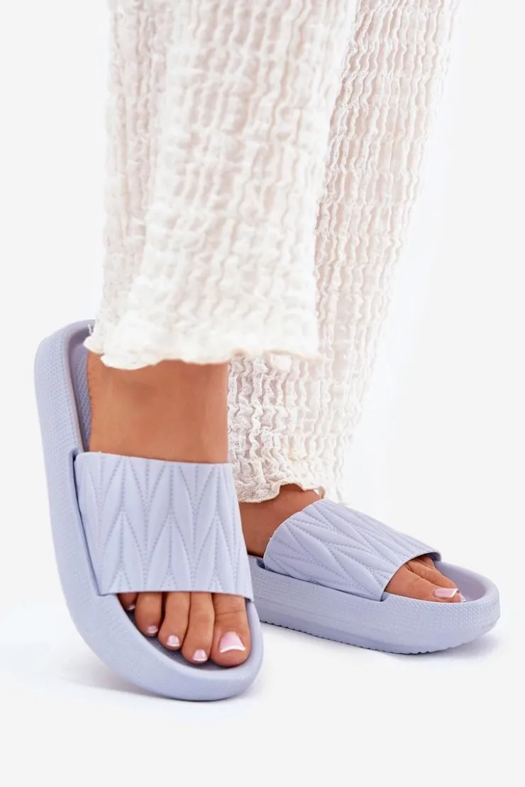 Boto Klapki Basenowe|Klapki Na Platformie*Klapki Damskie Piankowe Na Platformie Niebieskie Vanesha