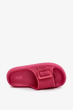 Damskie Big Star Shoes Klapki Damskie Piankowe Na Platformie Z Klamrą Big Star RR274A583 Fuksja