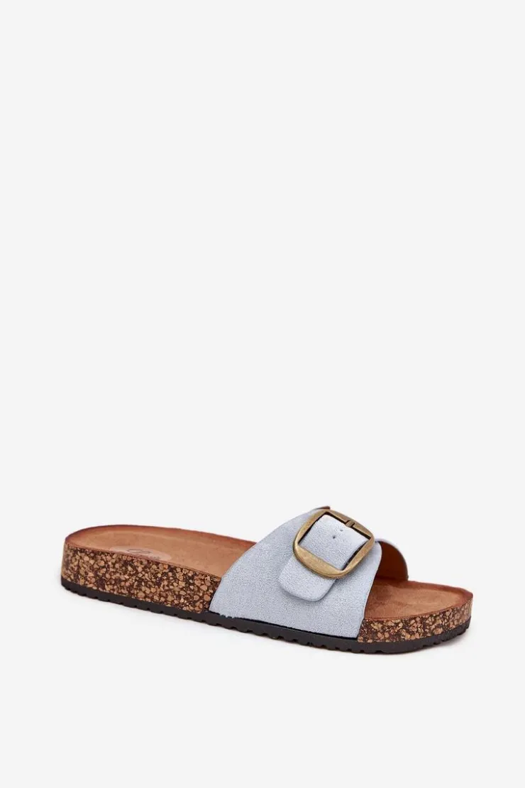 Damskie Boto Klapki Damskie Z Klamrą Na Korkowej Platformie e Zavira