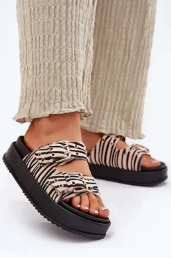 Boto Klapki Na Platformie|Klapki Damskie Klasyczne*Klapki Damskie Z Klamrami Na Platformie Zebra Nilatha
