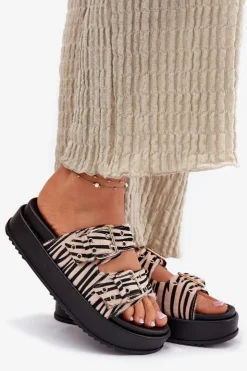 Boto Klapki Na Platformie|Klapki Damskie Klasyczne*Klapki Damskie Z Klamrami Na Platformie Zebra Nilatha