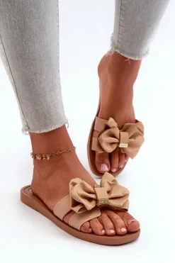 Damskie Boto Klapki Damskie Z Kokardą Camel Rivarina