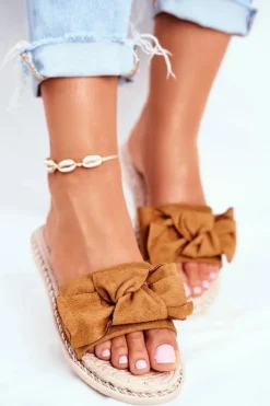 Damskie Boto Klapki Damskie Z Kokardką Camel Happiness