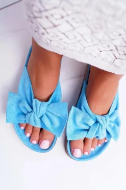 Boto Klapki Korkowe|Klapki Damskie Klasyczne*Klapki Na Korkowej Podeszwie Niebieskie Wendy