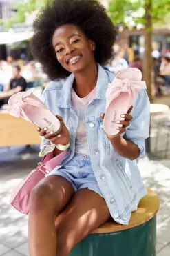 Online Boto Klapki Na Korkowej Podeszwie Pudrowy Róż Wendy