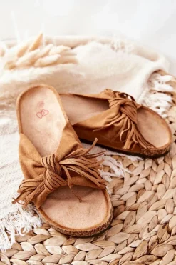 Online Boto Klapki Na Korkowej Podeszwie Camel Taryne