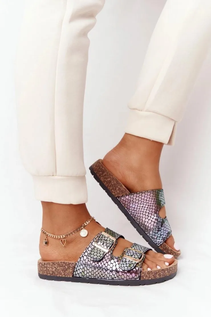 Boto Klapki Korkowe|Klapki Damskie Klasyczne*Klapki Na Korkowej Podeszwie Czarne Boa