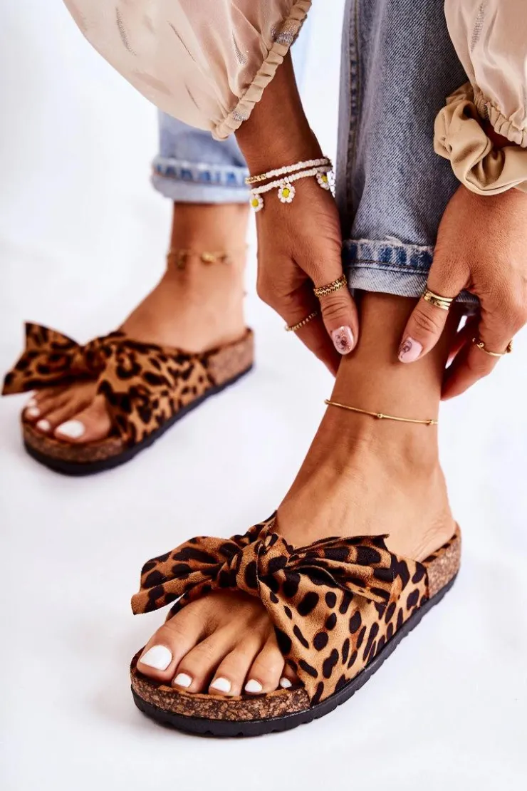 Boto Klapki Korkowe|Klapki Damskie Klasyczne*Klapki Na Korkowej Podeszwie Brązowo-Czarne Wendy