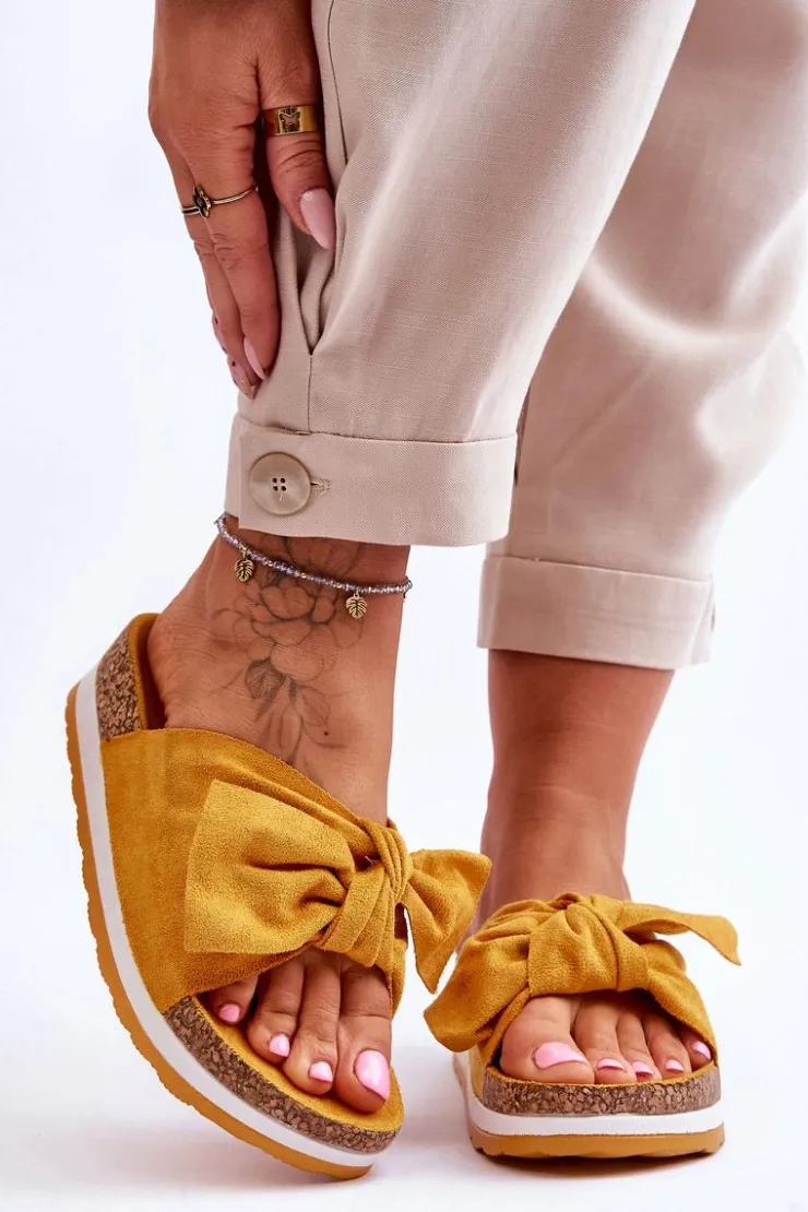 Boto Klapki Na Platformie*Klapki Na Platformie Żółte So Comfy