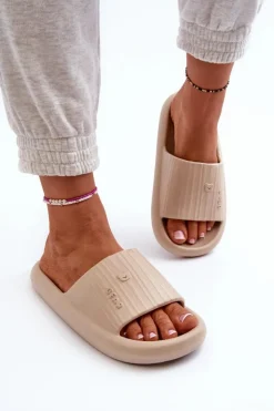 Online Boto Klapki Piankowe Damskie Lekkie Beżowe Fenicva